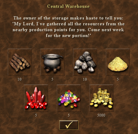 Central Warehouse reward